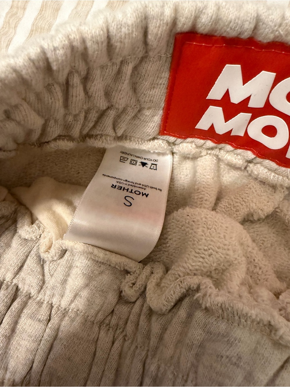 NEW Mother The Knock Out Ankle Sweatpants Move It Oatmeal - Picture 6 of 6